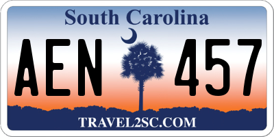 SC license plate AEN457