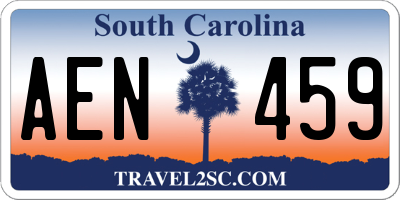 SC license plate AEN459