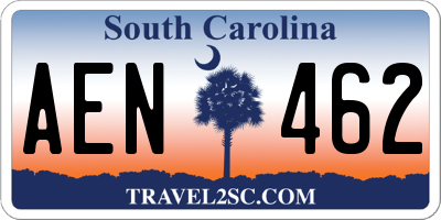 SC license plate AEN462