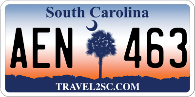 SC license plate AEN463