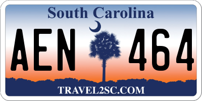SC license plate AEN464