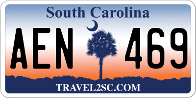 SC license plate AEN469