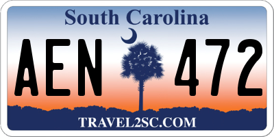 SC license plate AEN472