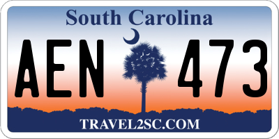 SC license plate AEN473