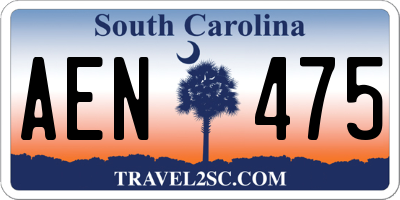 SC license plate AEN475