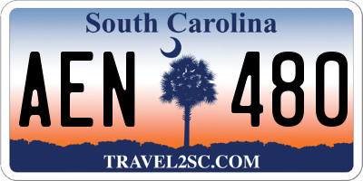 SC license plate AEN480