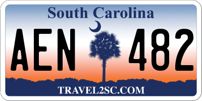 SC license plate AEN482