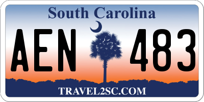 SC license plate AEN483