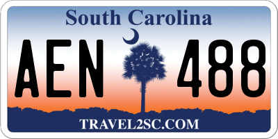 SC license plate AEN488
