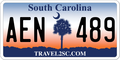 SC license plate AEN489