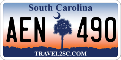 SC license plate AEN490