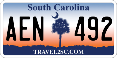 SC license plate AEN492
