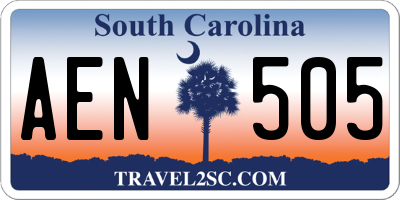 SC license plate AEN505