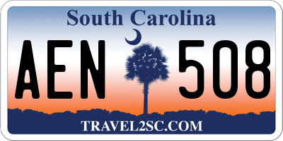 SC license plate AEN508