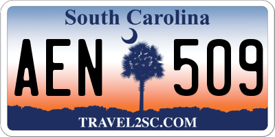 SC license plate AEN509