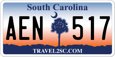SC license plate AEN517