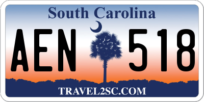 SC license plate AEN518