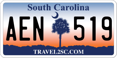 SC license plate AEN519