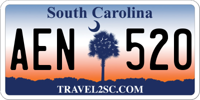 SC license plate AEN520