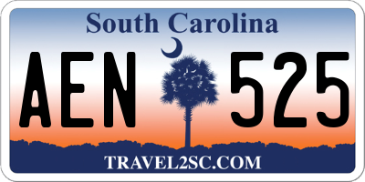 SC license plate AEN525
