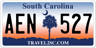SC license plate AEN527