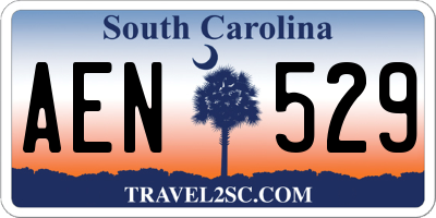 SC license plate AEN529