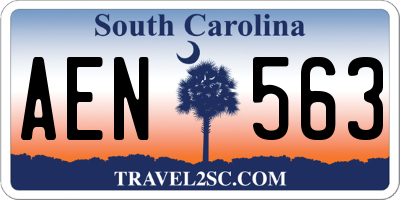 SC license plate AEN563