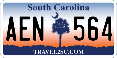 SC license plate AEN564