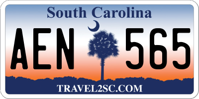 SC license plate AEN565