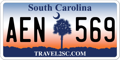 SC license plate AEN569