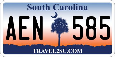 SC license plate AEN585