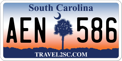 SC license plate AEN586