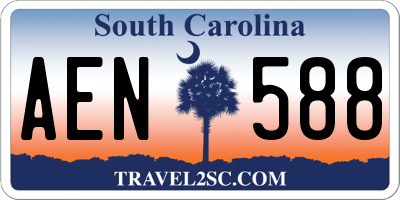 SC license plate AEN588