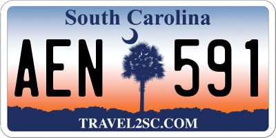SC license plate AEN591