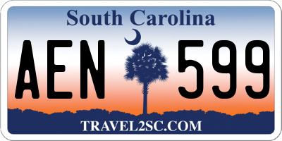 SC license plate AEN599