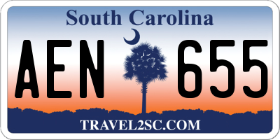 SC license plate AEN655