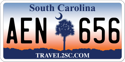 SC license plate AEN656