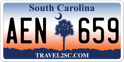 SC license plate AEN659