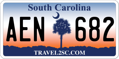 SC license plate AEN682