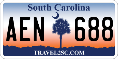 SC license plate AEN688