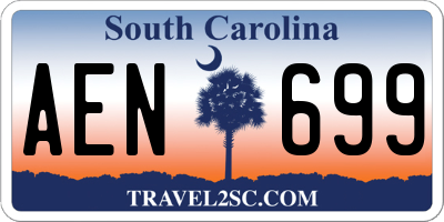SC license plate AEN699