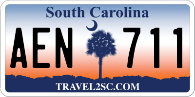 SC license plate AEN711