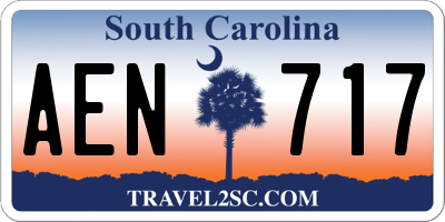 SC license plate AEN717