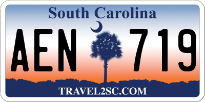 SC license plate AEN719