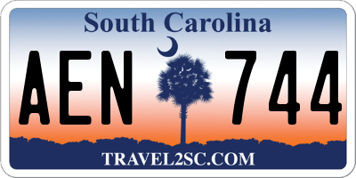 SC license plate AEN744