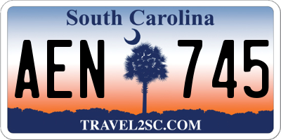 SC license plate AEN745