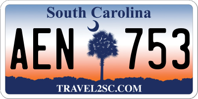 SC license plate AEN753