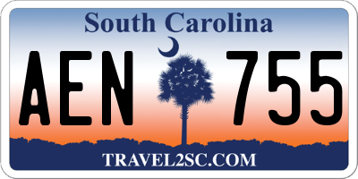 SC license plate AEN755