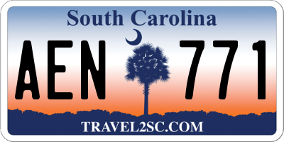 SC license plate AEN771