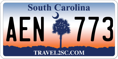 SC license plate AEN773
